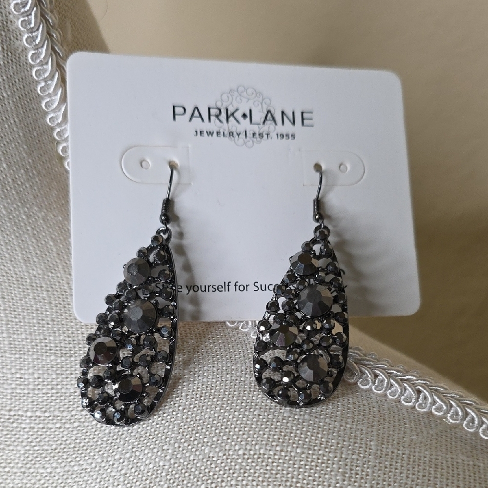 Park Lane Black Teardrop Earrings